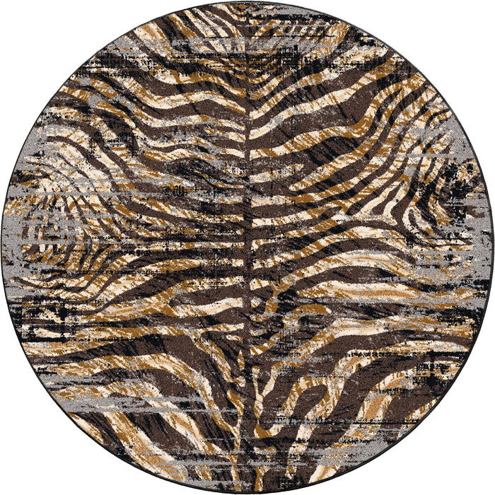 Image of an area rug, Midnight Zebra - Rawhide
