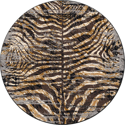 Image of an area rug, Midnight Zebra - Rawhide