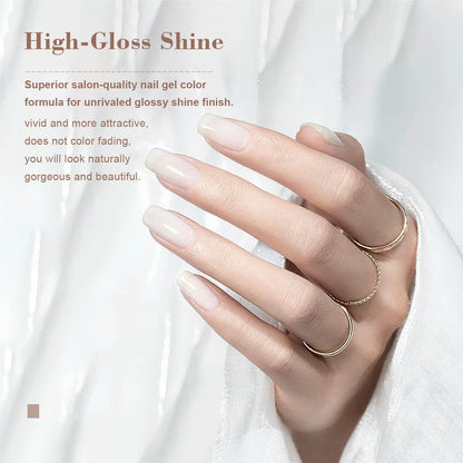 RARJSM ® Milky White Shimmer Gel Nail Polish 15ml #531