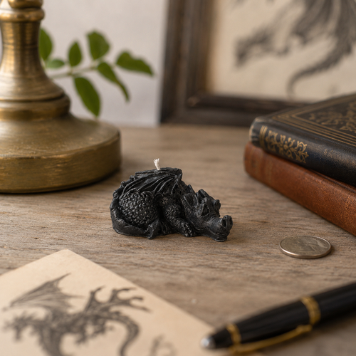Mini Black Dragon Candle
