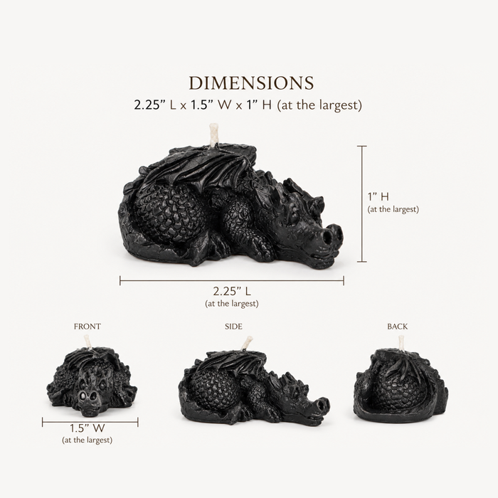 Mini Black Dragon Candle