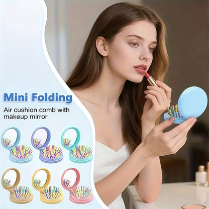 Mini Folding Mirror Brush