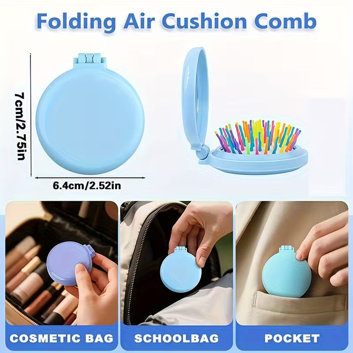 Mini Folding Mirror Brush