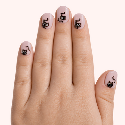 Mini & Me Mani Set - Halloween Nails with Cats