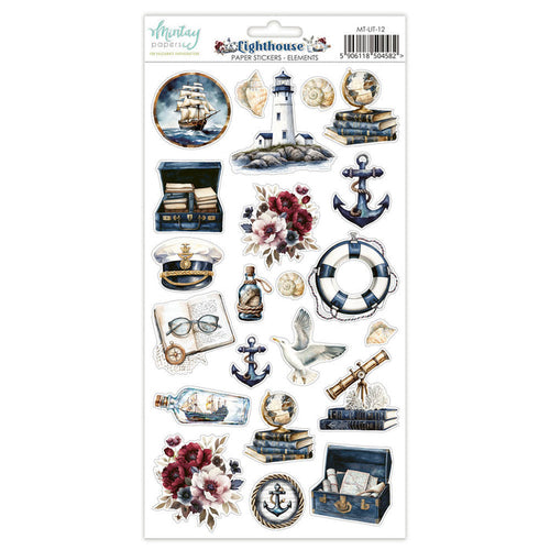 Mintay - 6X12 Paper Stickers - Lighthouse - Elements. Available at Embellish Away located in Bowmanville Ontario Canada.