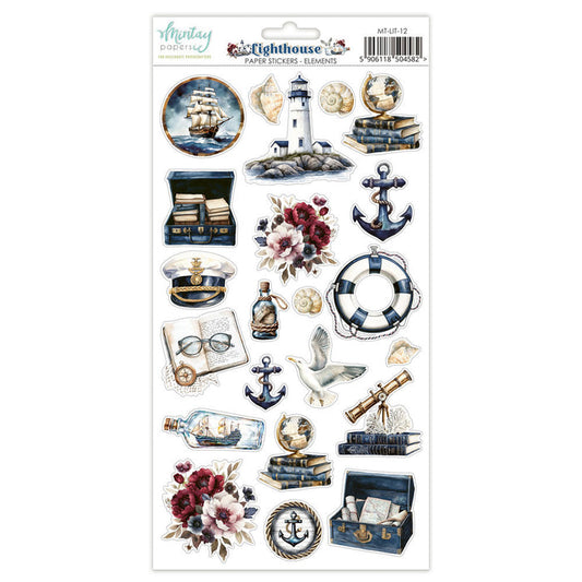 Mintay - 6X12 Paper Stickers - Lighthouse - Elements. Available at Embellish Away located in Bowmanville Ontario Canada.