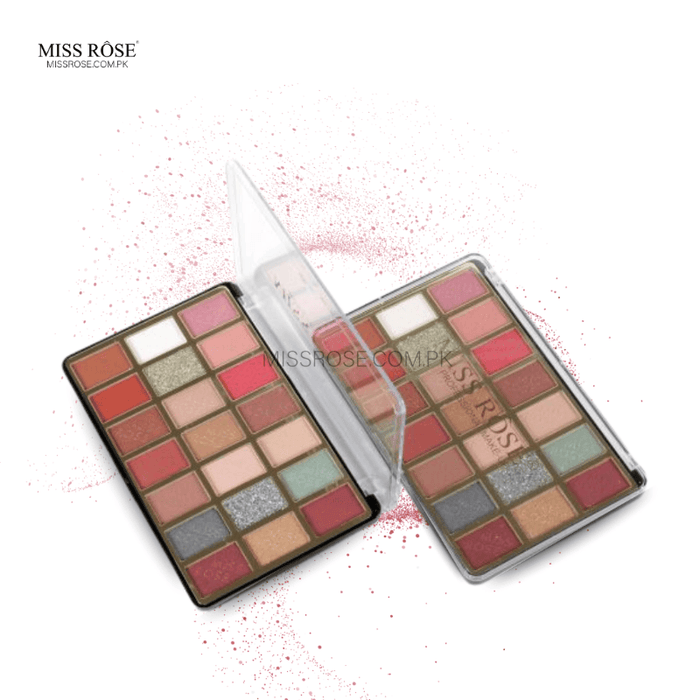 Miss Rose 21-color palette metallic glam night eye makeup Pakistan