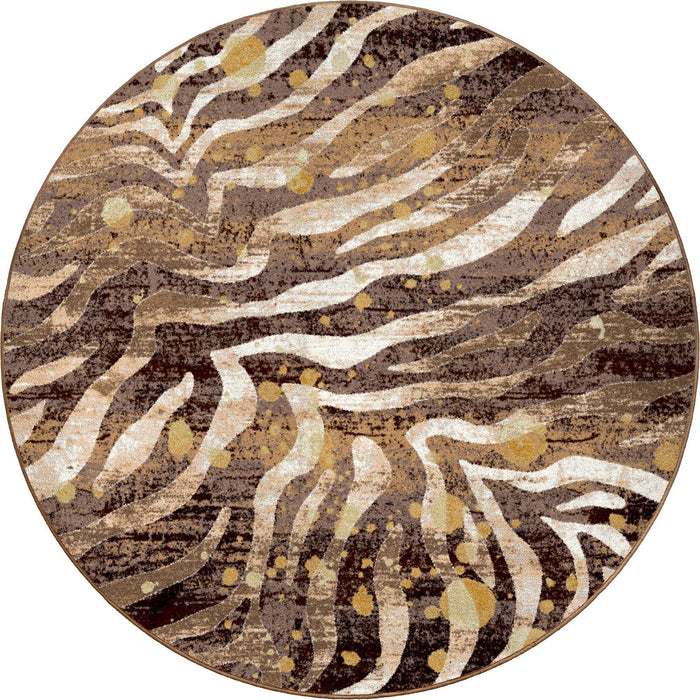 Image of an area rug, Modern Zebra - Gold Splash