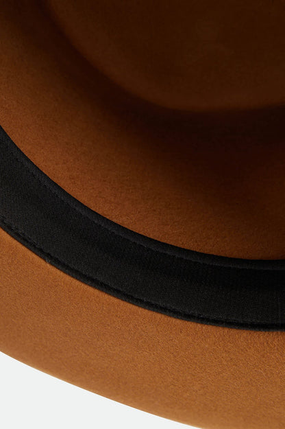 Women's Monet Fedora in the color Washed Copper - Additional Laydown image