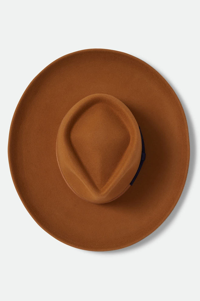 Women's Monet Fedora in the color Washed Copper - Additional Laydown image