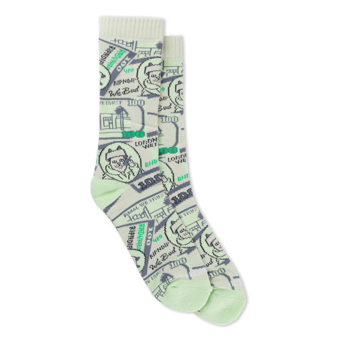 RIPNDIP Moneybag Socks (Olive)
