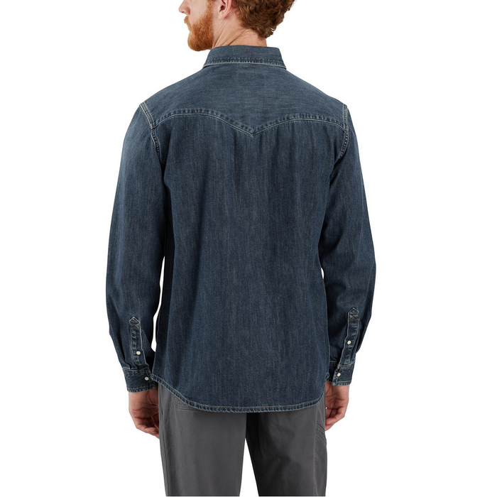 Montana Relaxed Fit Midweight Denim Long-Sleeve Snap Front Shirt - HK3-Wyatt | Carhartt 106429