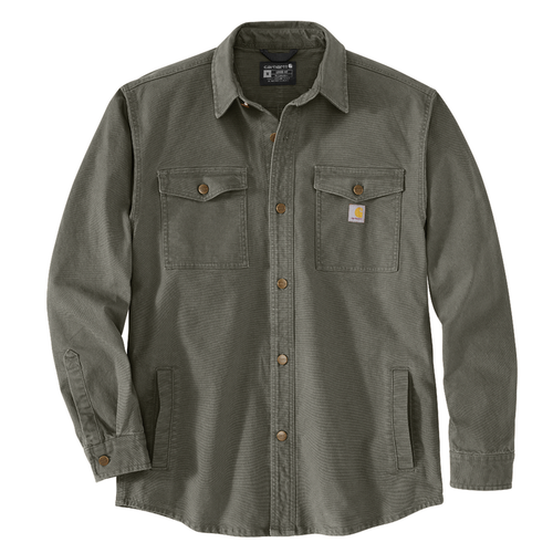Montana Rugged Flex Loose Fit Heavyweight Duck Shirt Jac - DOV-Dusty Olive | Carhartt 106384