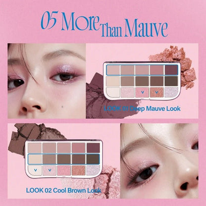 MORE MOOD EYESHADOW PALETTE 05 MORE THAN MAUVE - Paleta Farduri De Pleoape 15 Culori - skinseen.ro