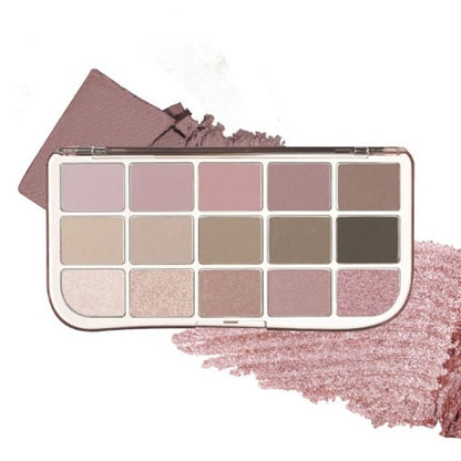 MORE MOOD EYESHADOW PALETTE 06 MORE THAN ROSE - Paleta Farduri De Pleoape 15 Culori - skinseen.ro