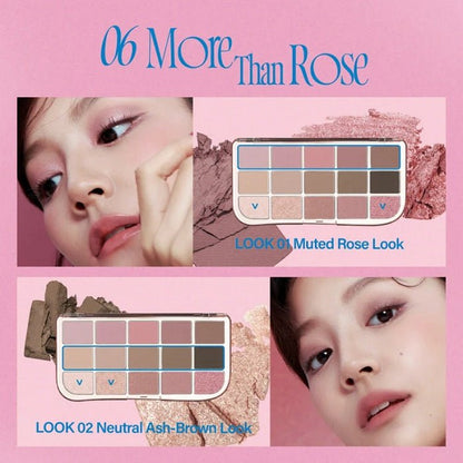 MORE MOOD EYESHADOW PALETTE 06 MORE THAN ROSE - Paleta Farduri De Pleoape 15 Culori - skinseen.ro