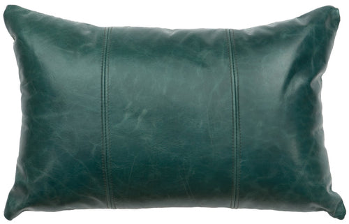Mountain Sierra III Leather Pillow - 12x18 - Fabric Back