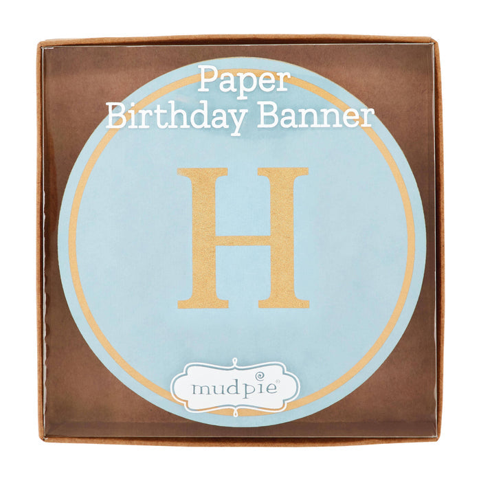 Mud Pie Blue/White Happy Birthday Sign