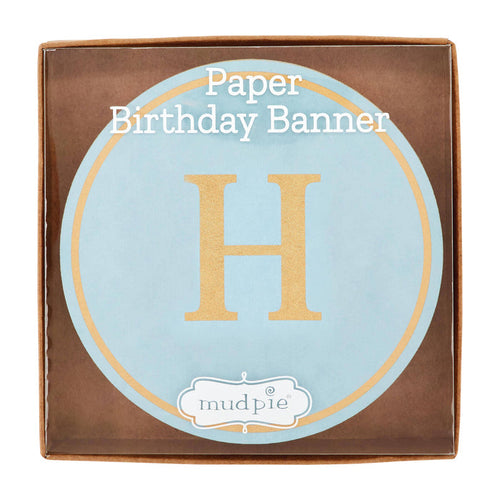 Mud Pie Blue/White Happy Birthday Sign