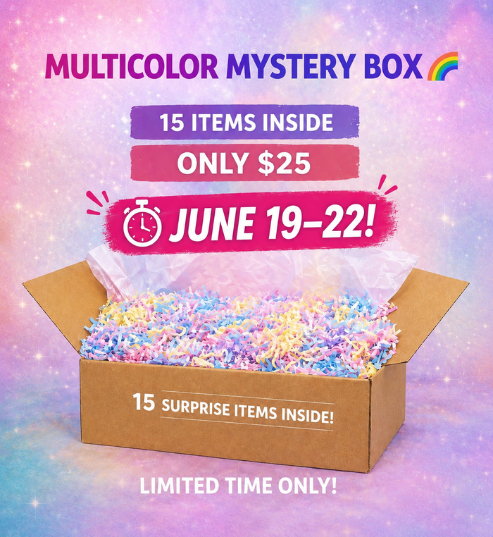 Multicolor Mystery Box – 15 Stationery Items Inside | Limited Edition