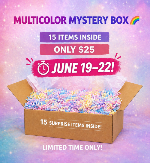 Multicolor Mystery Box – 15 Stationery Items Inside | Limited Edition