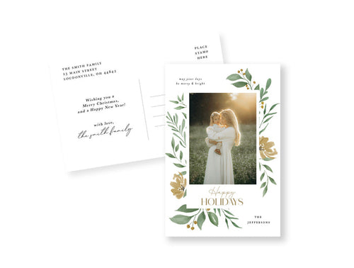 Muted Greenery Postcard