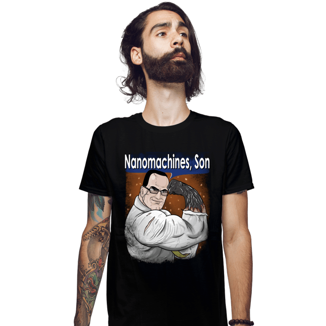 Daily_Deal_Shirts Fitted Shirts, Mens / Small / Black Nanomachines, Son