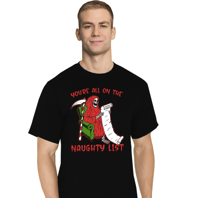 Secret_Shirts T-Shirts, Tall / Large / Black Naughty List