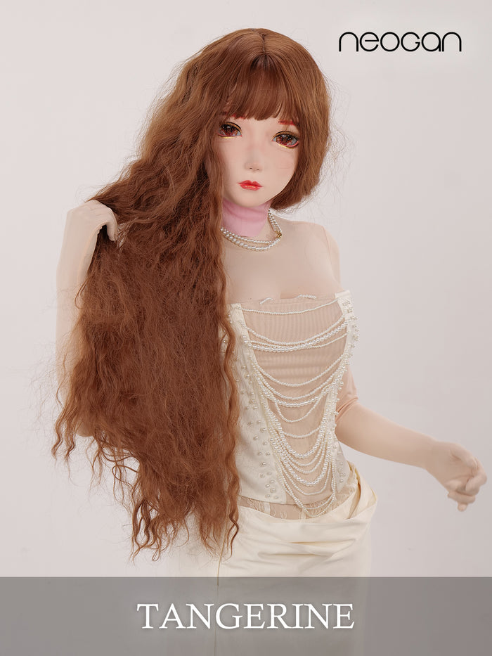 Inthemask by Moli's NEOGAN Tangerine female doll mask with gag and latex hood, detailed latex and fabric design.