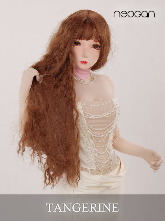 Inthemask by Moli's NEOGAN Tangerine female doll mask with gag and latex hood, detailed latex and fabric design.