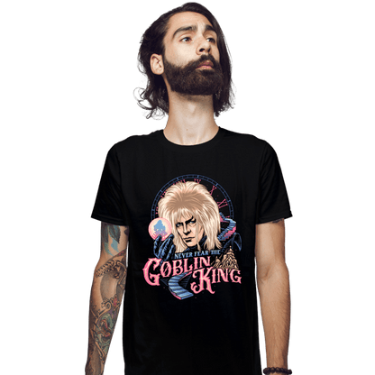 Daily_Deal_Shirts Fitted Shirts, Mens / Small / Black Never Fear The Goblin King