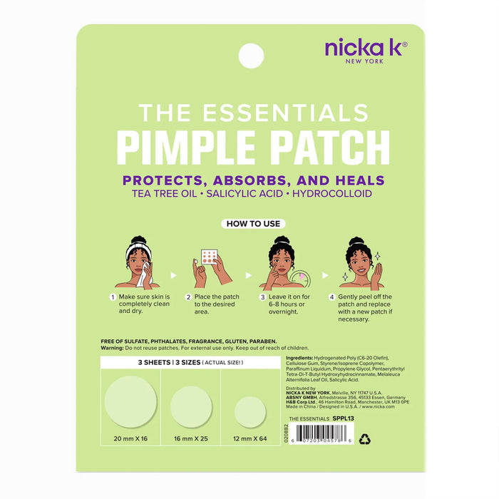 Nicka K New York Invisible Covering The Essentials Pimple Patches 3 Sizes
