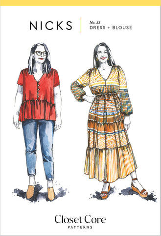 Nicks Dress + Blouse Pattern -- Close Core Patterns