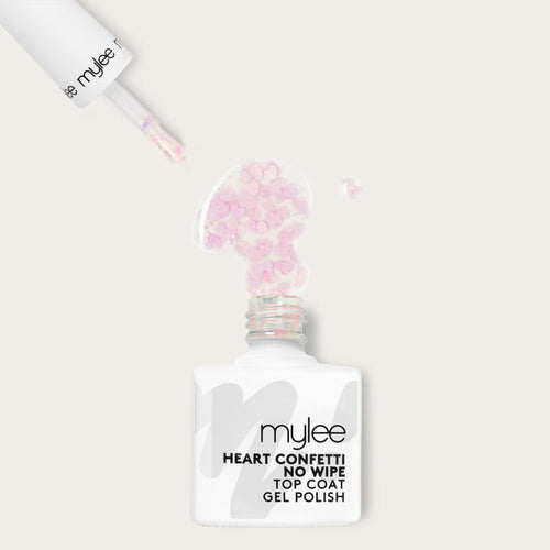 Mylee Heart Confetti No Wipe Top Coat 15ml