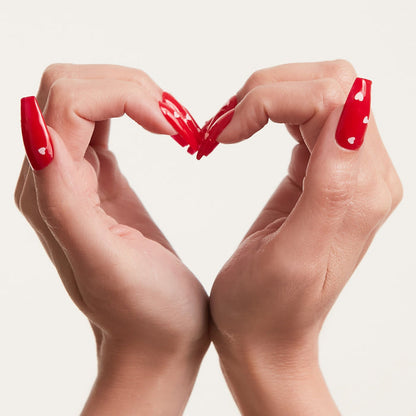 No Wipe Top Coat Gel Polish - Heart Confetti