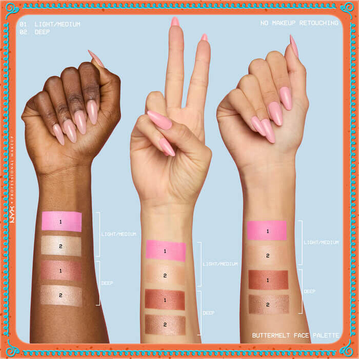 NYX professional makeup Buttermelt Face Palette Palette Pour Le Visage