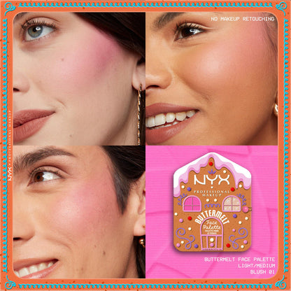 NYX professional makeup Buttermelt Face Palette Palette Pour Le Visage