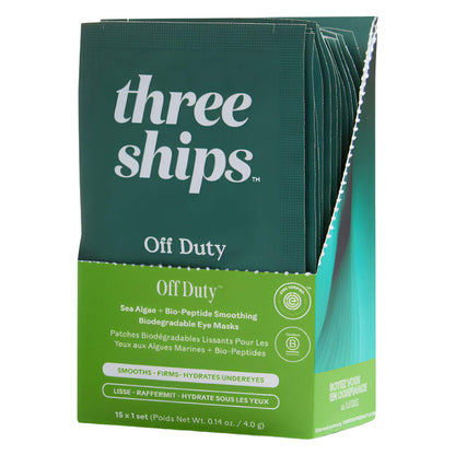 Individual Packet of Three Ships Off Duty Sea Algae+ Bio-Peptide Smoothing Biodegradable Eye Masks - 1 Set
