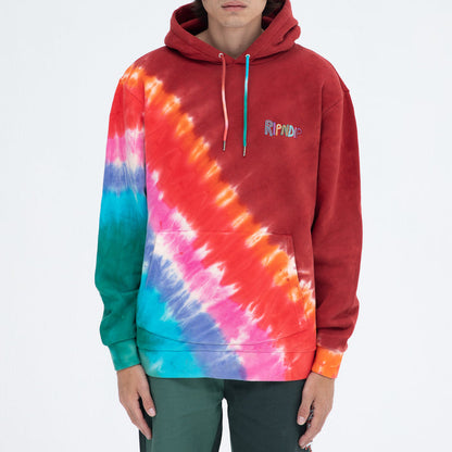 347216 OG Prisma Embroidered Hoodie (Red Tie Dye)