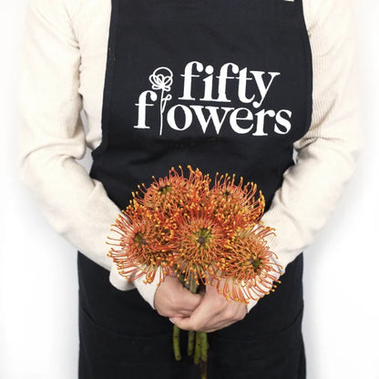 Orange Sorbet Pin Cushion Flower Apron - Image