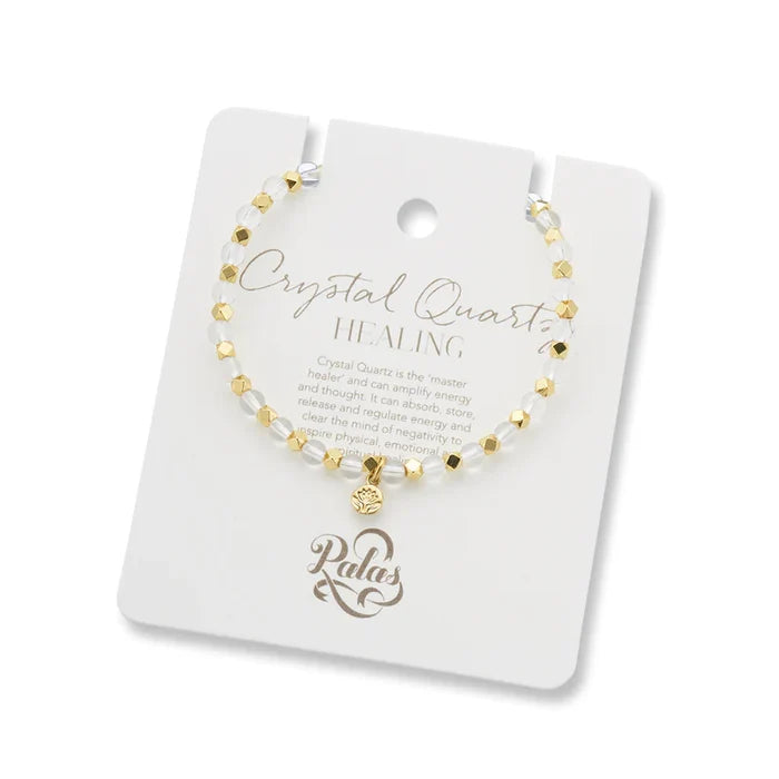 Palas Crystal Quartz Aura of Gold Gem Bracelet