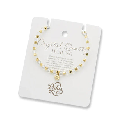 Palas Crystal Quartz Aura of Gold Gem Bracelet