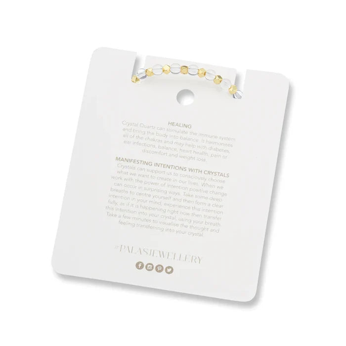 Palas Crystal Quartz Aura of Gold Gem Bracelet