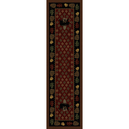 Image of an area rug, Patchwork Bear - Red