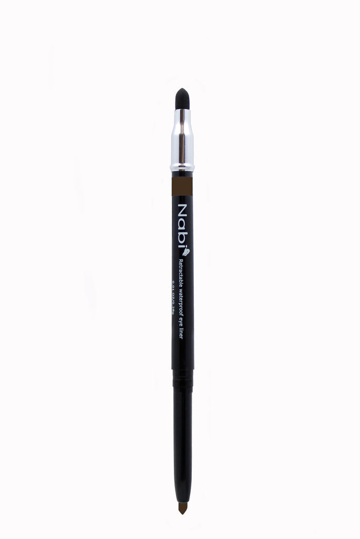 PE02 - Retractable Auto Eye Pencil with Sponge Brown