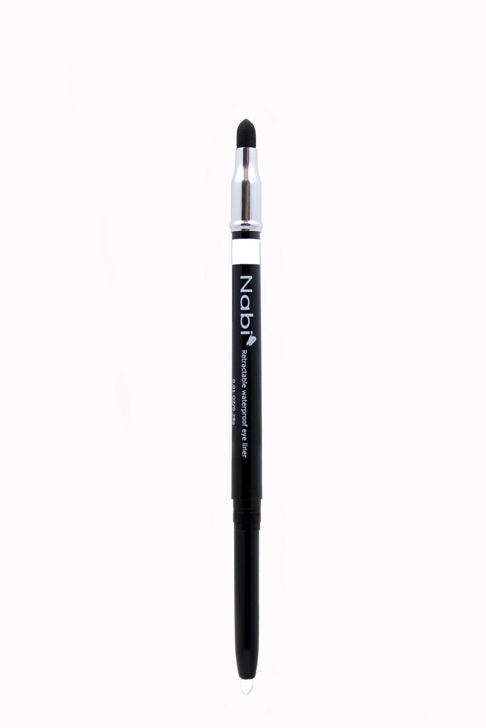 PE05 - Retractable Auto Eye Pencil with Sponge White