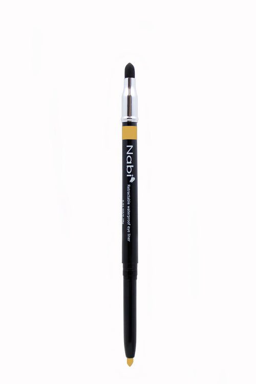 PE07 - Retractable Auto Eye Pencil with Sponge Gold