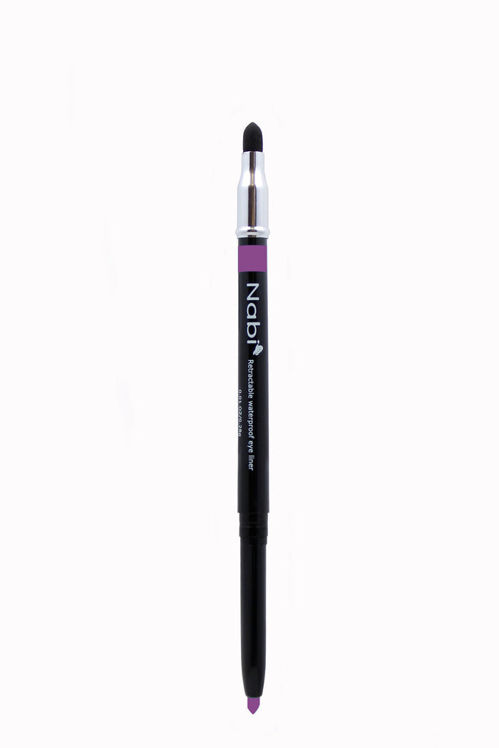 PE09 - Retractable Auto Eye Pencil with Sponge Purple