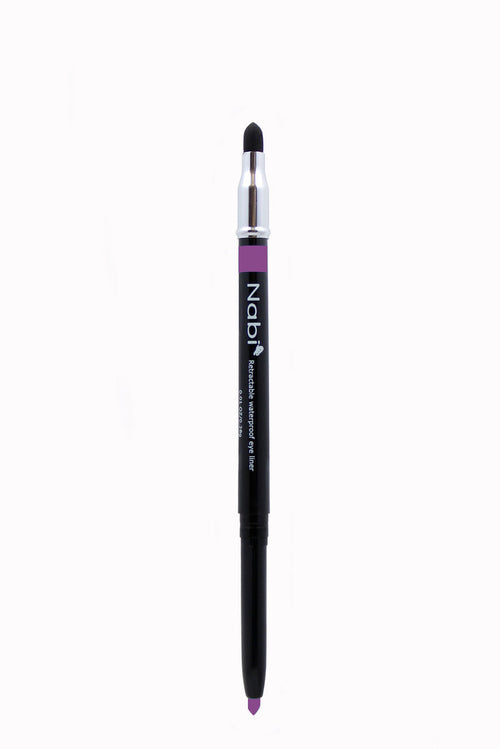 PE09 - Retractable Auto Eye Pencil with Sponge Purple