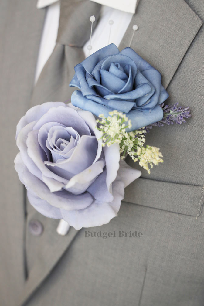 Periwinkle and Steel Blue Elegant Wedding Bouquet- $65.00| Ella